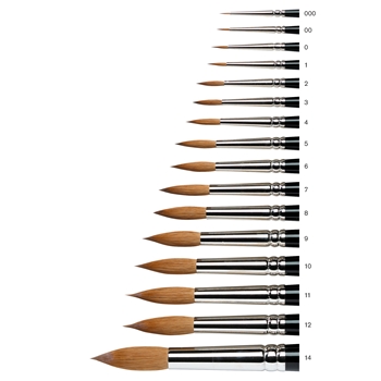 Кисть колонок круглая короткая ручка "Серия 7" №8 для акварели Кисть колонок круглая короткая ручка "Серия 7" №8 для акварели